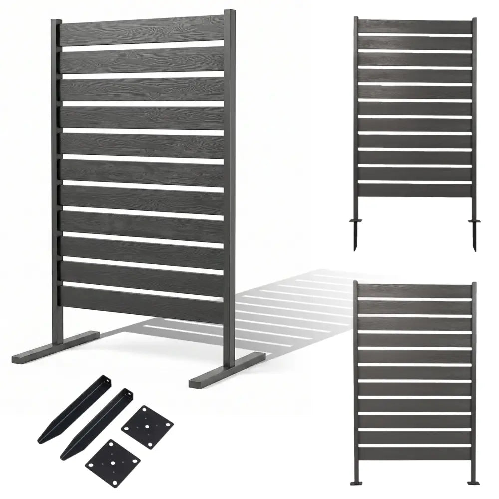 Outdoor Privacy Screen Fence for Backyard Pool Lawn-Gray - Gray - Outdoor Privacy Screens