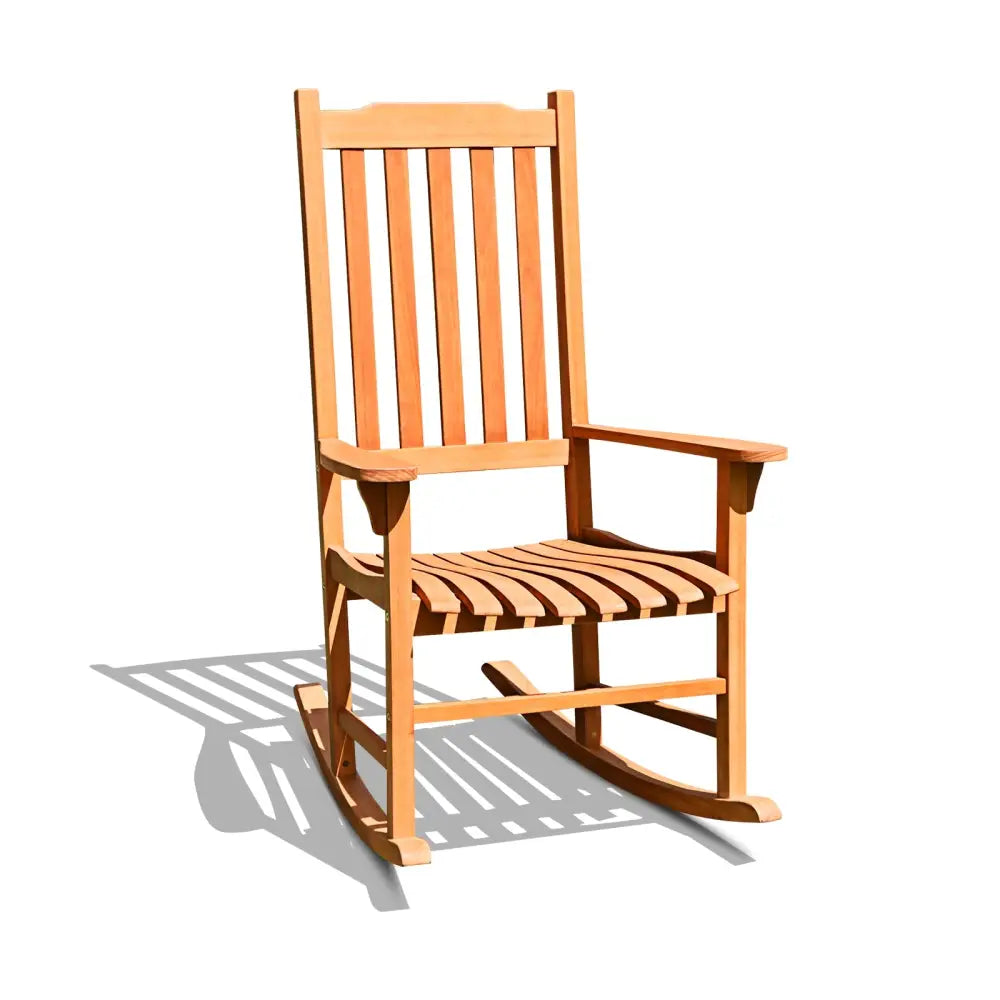 Outdoor Rocking Chair Single Rocker for Patio Deck - Natural - Patio Rocking Chairs & Gliders