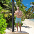 Outdoor Solar Heating 7.2 Ft Adjustable Shower Head - Black - Portable Toilets & Showers