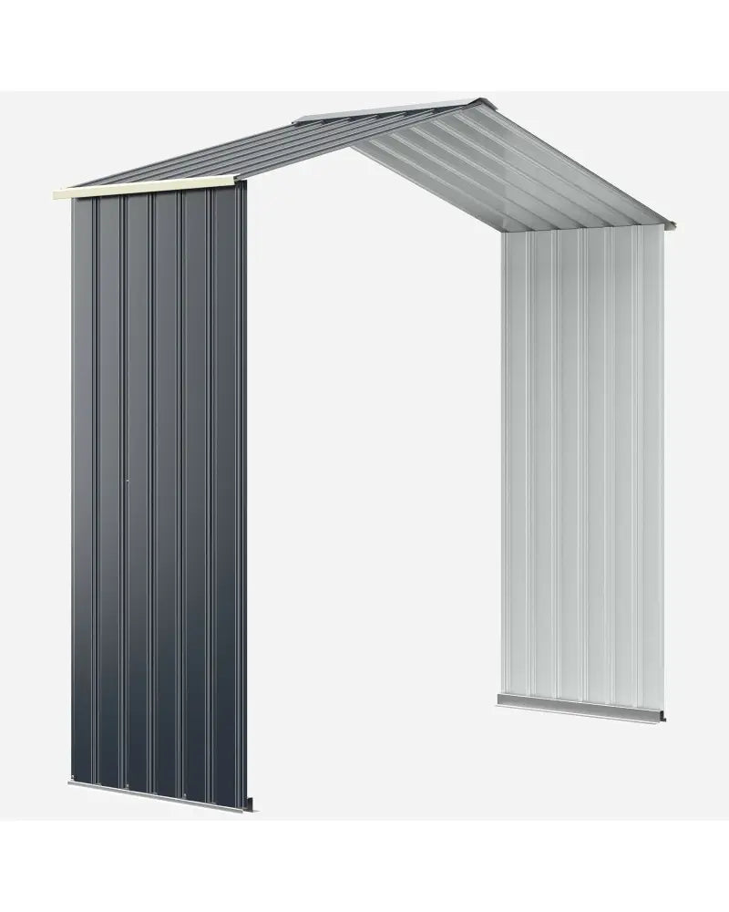 Outdoor Storage Shed Extension Kit for 7 Feet Shed Width - Gray - Sheds & Outdoor Storage