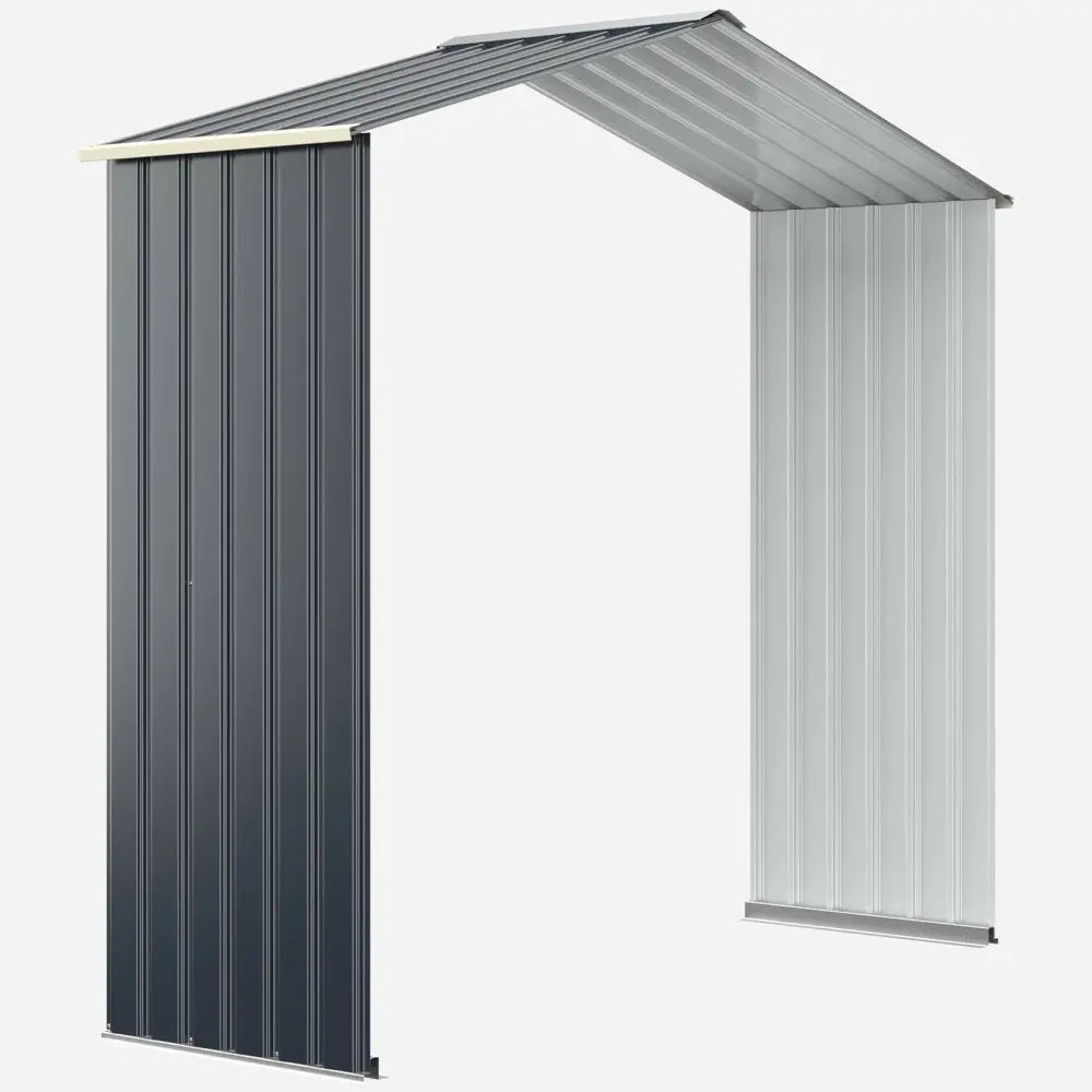 Outdoor Storage Shed Extension Kit for 7 Feet Shed Width - Gray - Sheds & Outdoor Storage