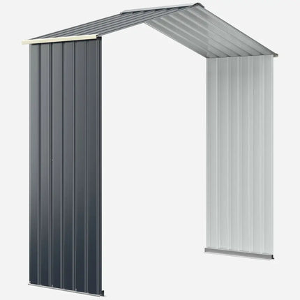 Outdoor Storage Shed Extension Kit for 7 Feet Shed Width - Gray - Sheds & Outdoor Storage