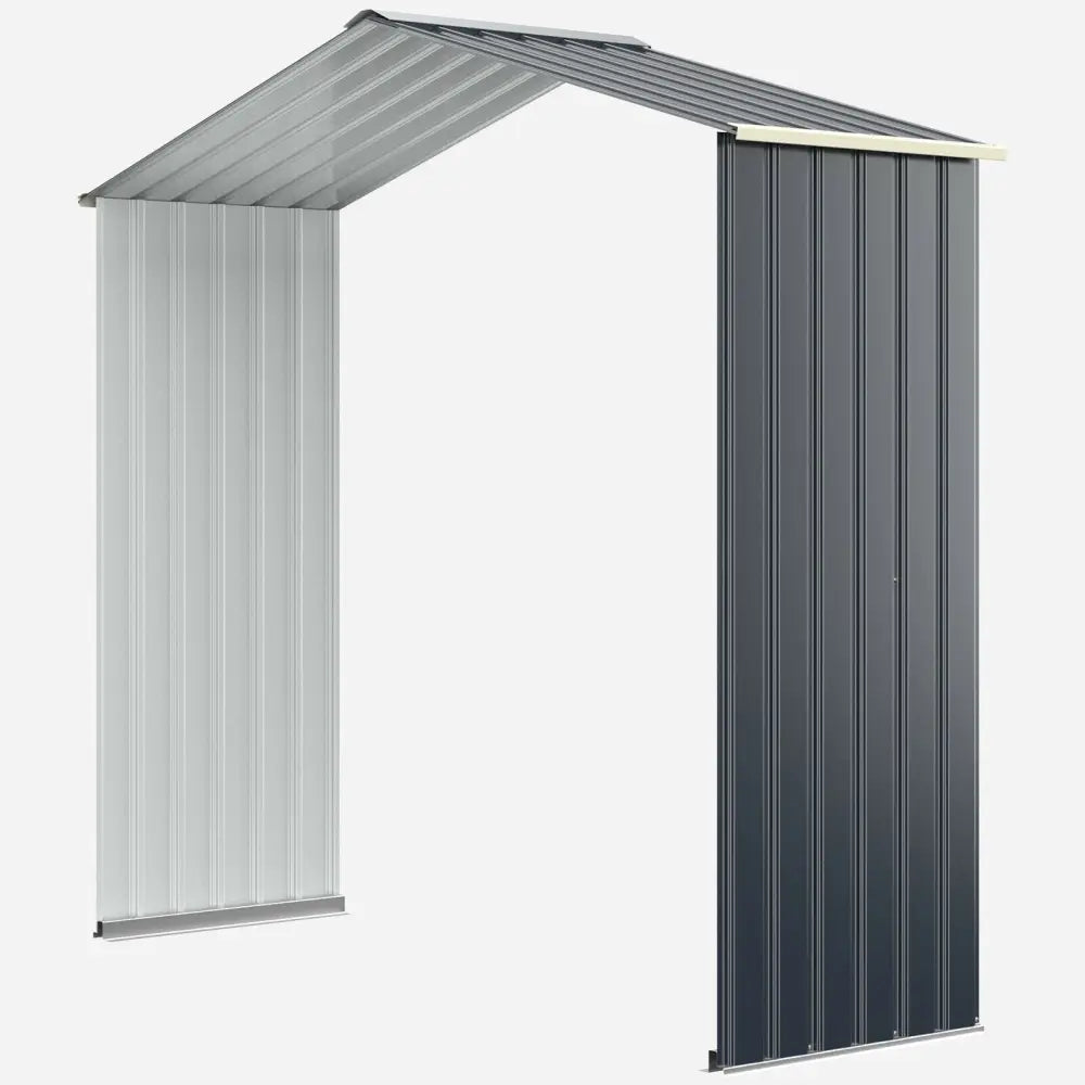 Outdoor Storage Shed Extension Kit for 7 Feet Shed Width - Gray - Sheds & Outdoor Storage