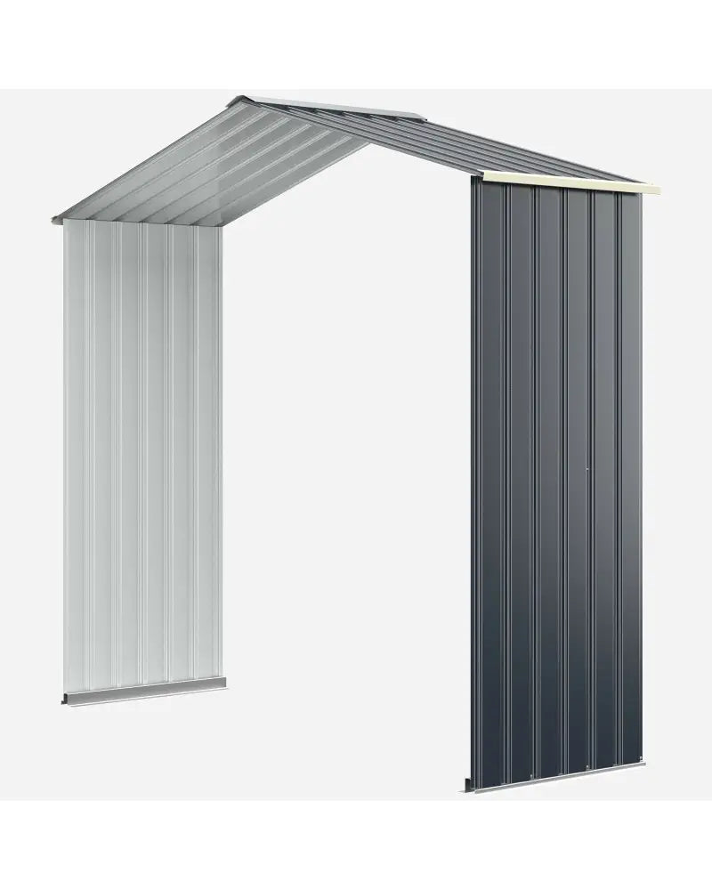 Outdoor Storage Shed Extension Kit for 7 Feet Shed Width - Gray - Sheds & Outdoor Storage