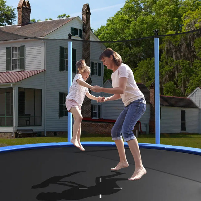 Outdoor Trampoline with Safety Closure Net-12 ft - Blue - Trampolines