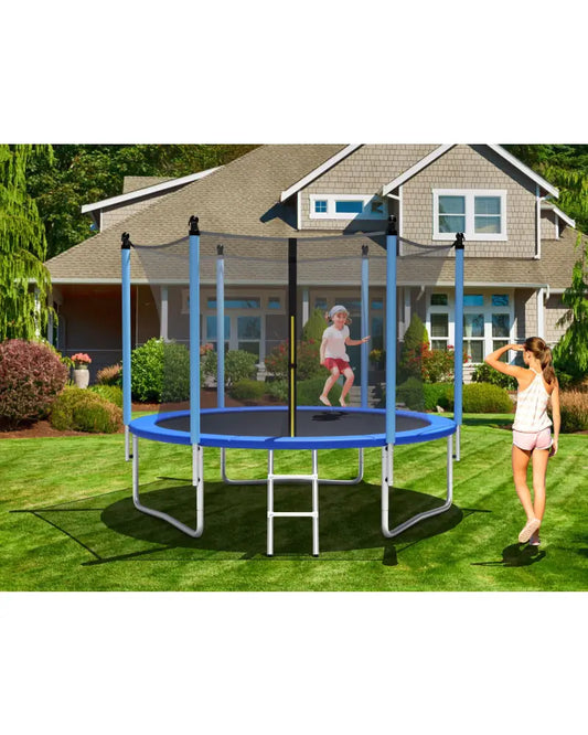 Outdoor Trampoline with Safety Closure Net-15 ft - Multicolor - Trampolines