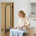 Over the Door Ironing Board Space-Saving Metal Hanging Ironing Board-Gray - Gray - Dryers