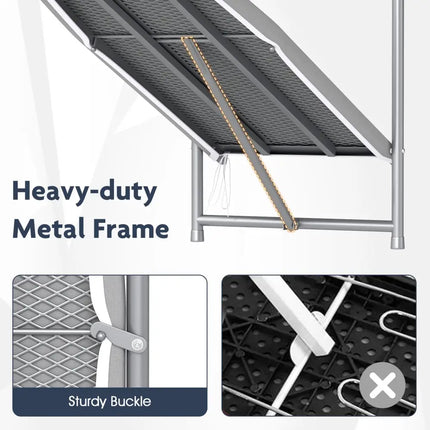 Over the Door Ironing Board Space-Saving Metal Hanging Ironing Board-Gray - Gray - Dryers