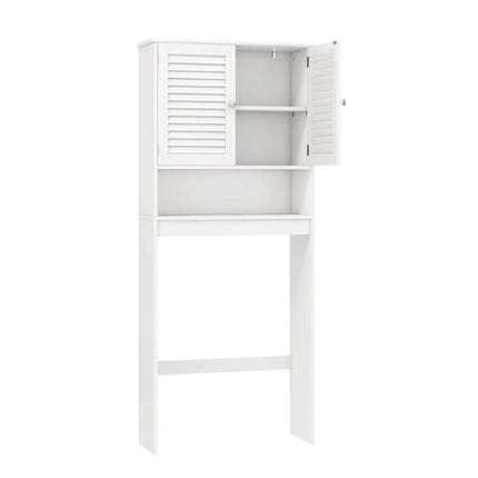 Over The Toilet Storage Cabinet with Double Doors and Adjustable Shelf - White - Bathroom Etagere
