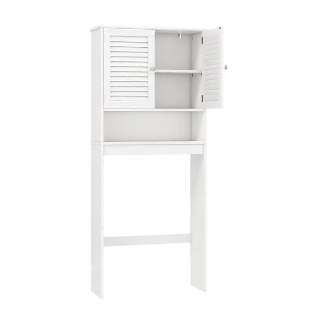 Over The Toilet Storage Cabinet with Double Doors and Adjustable Shelf - White - Bathroom Etagere