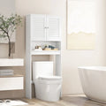 Over The Toilet Storage Cabinet with Double Doors and Adjustable Shelf - White - Over the Toilet Storage