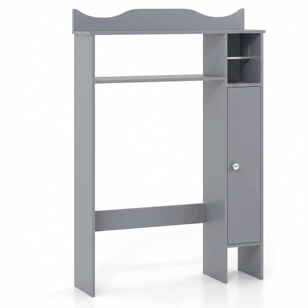 Over the Toilet Storage Cabinet with Toilet Paper Holder-Gray - Gray - Over the Toilet Storage