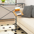 Overbed Rolling Food Tray Table - Natural - Laptop Tables & Printer Stands