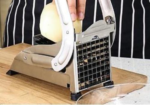 Stainless Steel French Fries Cutter with 2 Blades – Potato Slicer