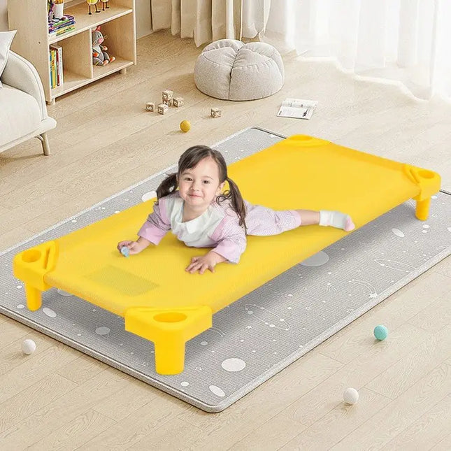 Pack of 4 Colorful Kids Stackable Naptime Cot - Oasis Home Essentials