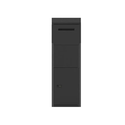 Package Delivery Box for Outside with Anti-Theft Baffle Sloped Roof-Black - Black - Sheds & Outdoor Storage