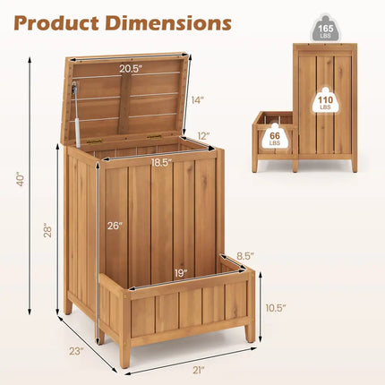 Package Delivery Box with Planter Box for Pool Accessories and Garden Tools - Natural - Raised Garden Beds