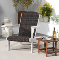 Patio Adirondack Chair with Rattan Padded Seat and Hidden Cupholder-White - White - Adirondack Chairs