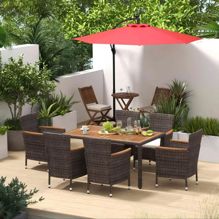 Patio Bundle: Outdoor Furniture Set + Patio Umbrella + Patio Swing + Bistro Set - Outdoor & Patio Furniture
