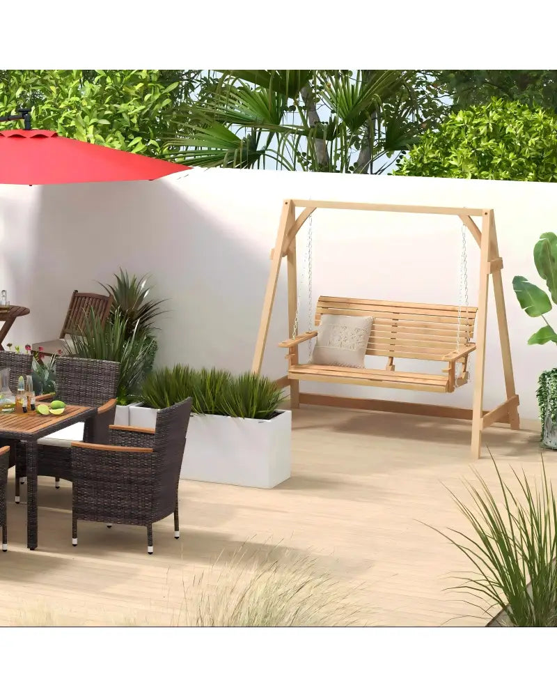 Patio Bundle: Outdoor Furniture Set + Patio Umbrella + Patio Swing + Bistro Set - Outdoor & Patio Furniture