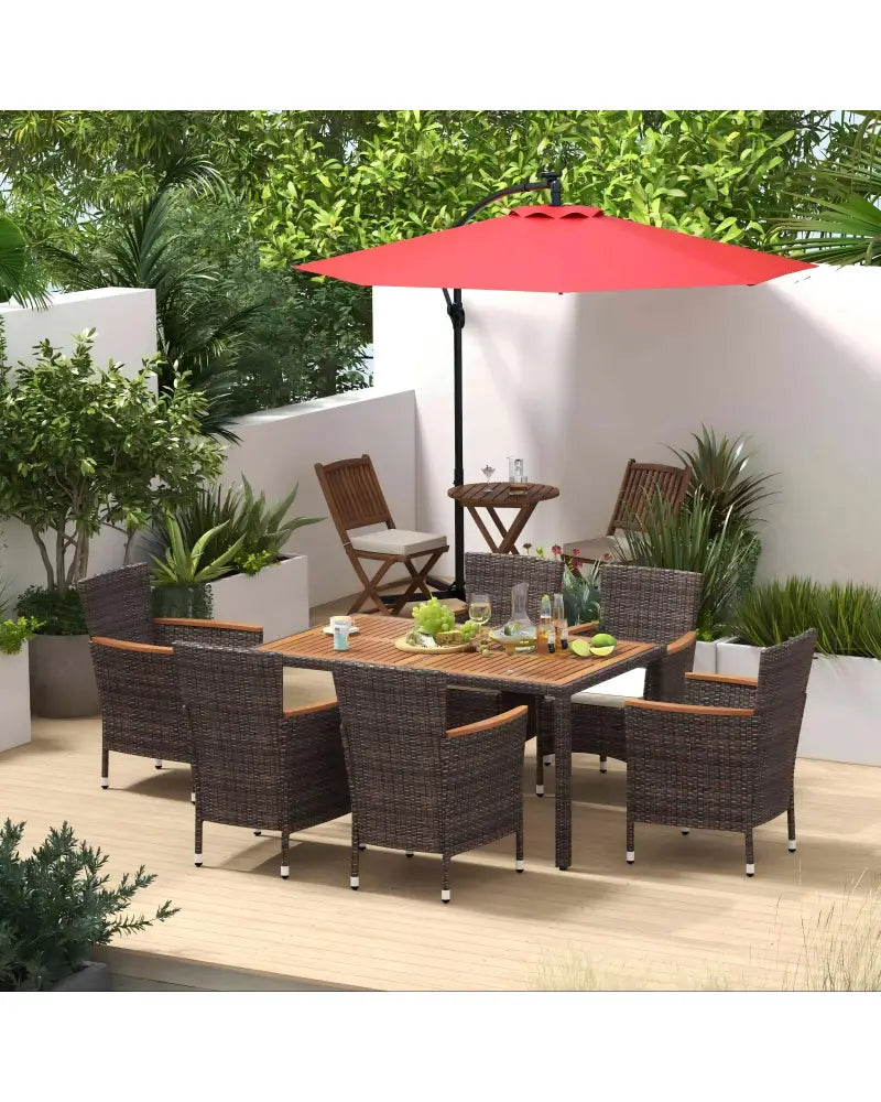 Patio Bundle: Outdoor Furniture Set + Patio Umbrella + Patio Swing + Bistro Set - Outdoor & Patio Furniture