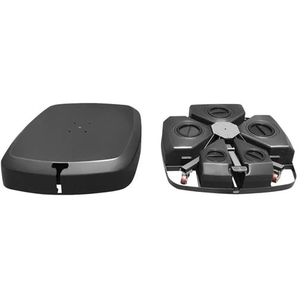 Patio Cantilever Offset Umbrella Base with Wheels for Garden Poolside Deck - Black - Outdoor Umbrella Bases