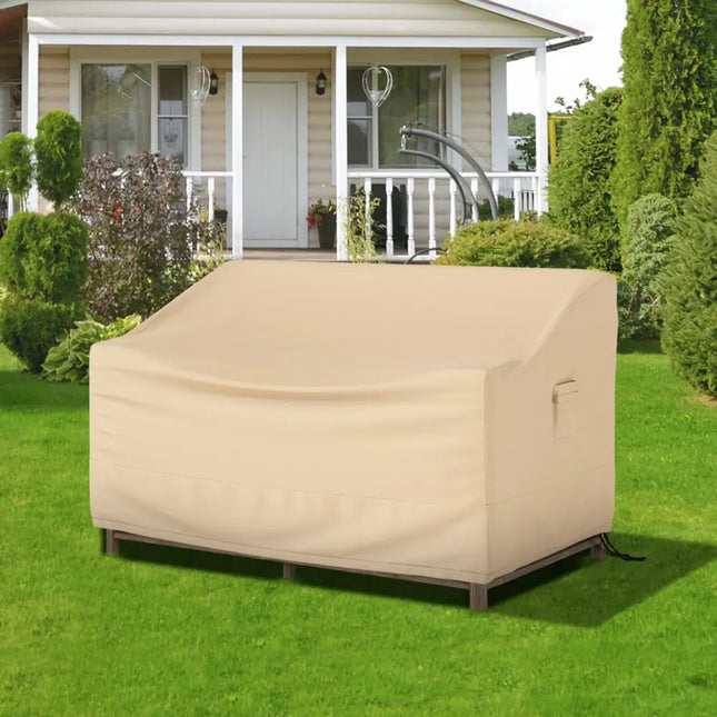 Patio Furniture Cover with Padded Handle and Click-Close Straps-60 x 43 x 30 inches - Beige - Outdoor Furniture
