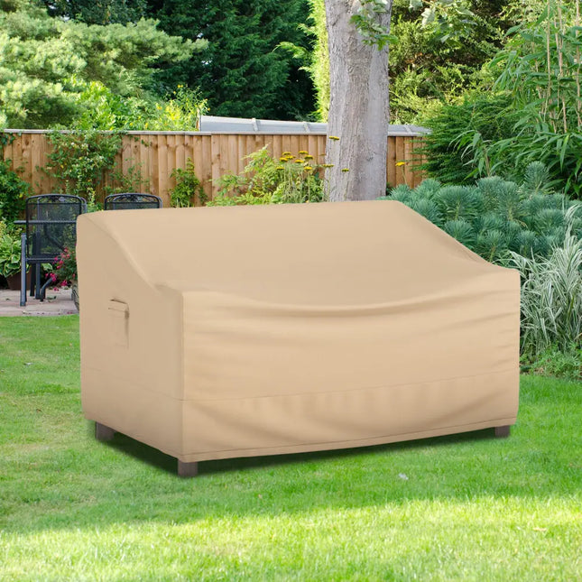 Patio Furniture Cover with Padded Handle and Click-Close Straps-60 x 43 x 30 inches - Beige - Outdoor Furniture