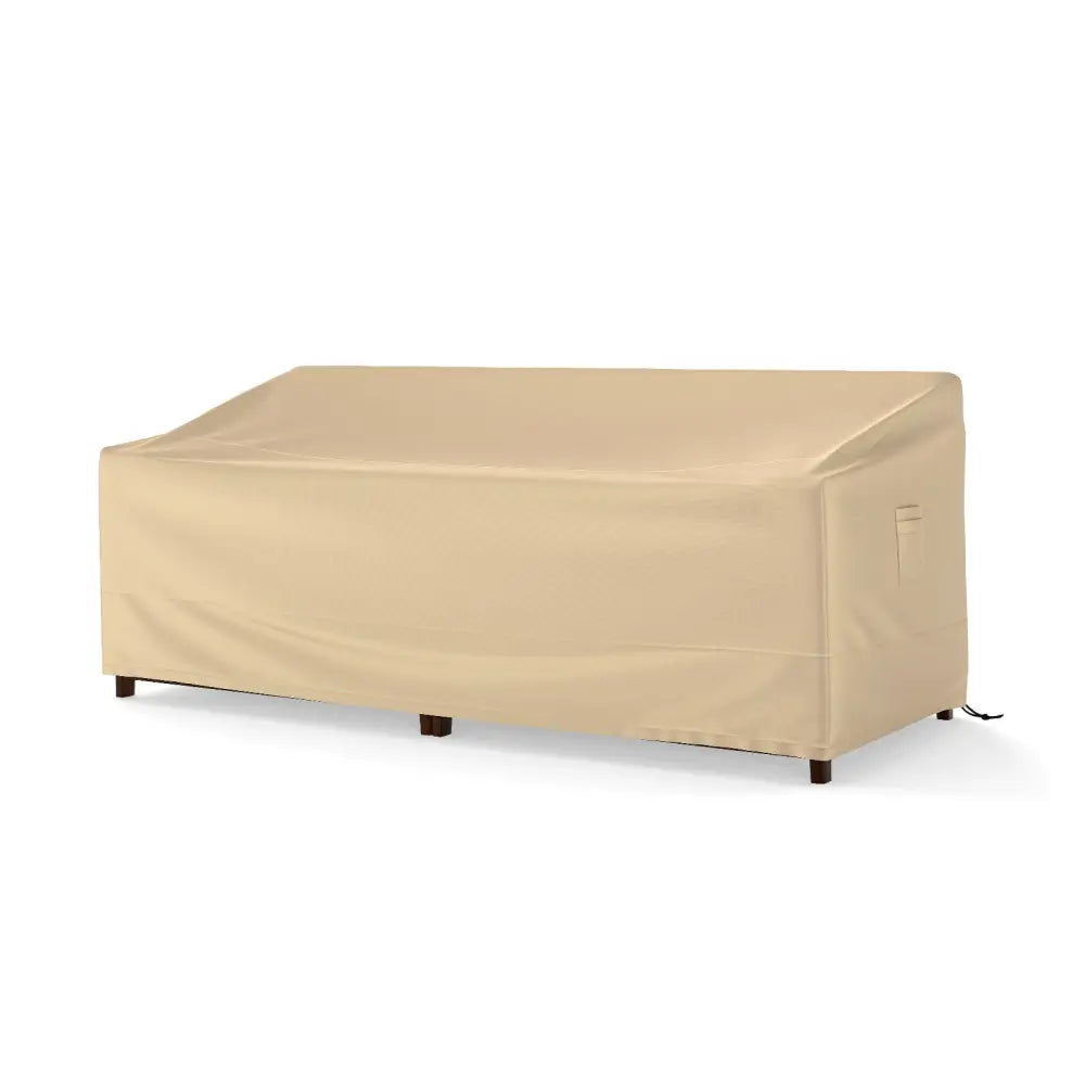 Patio Furniture Cover with Padded Handle and Click-Close Straps-77 x 43 x 30 inches - Beige - Outdoor Furniture