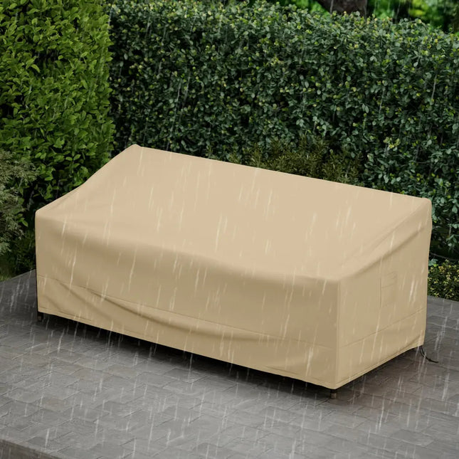 Patio Furniture Cover with Padded Handle and Click-Close Straps-77 x 43 x 30 inches - Beige - Outdoor Furniture