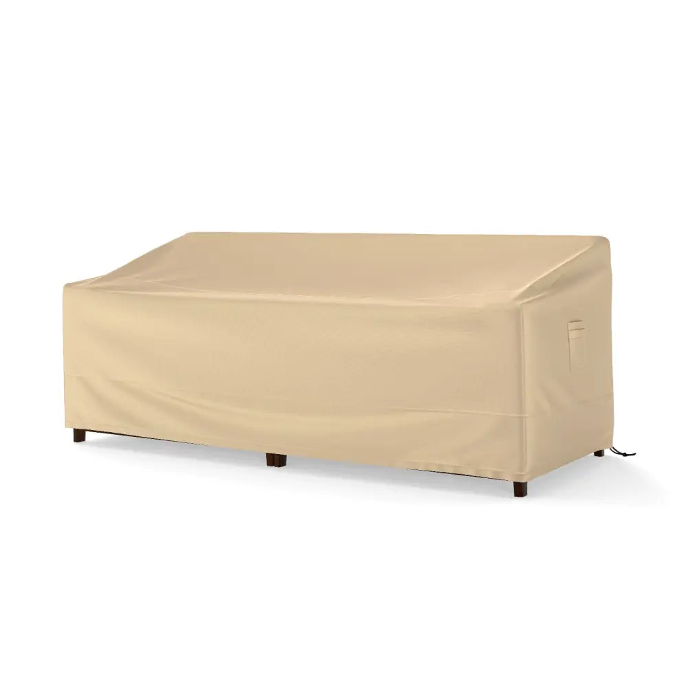 Patio Furniture Cover with Padded Handle and Click-Close Straps-77 x 43 x 30 inches - Beige - Outdoor Furniture