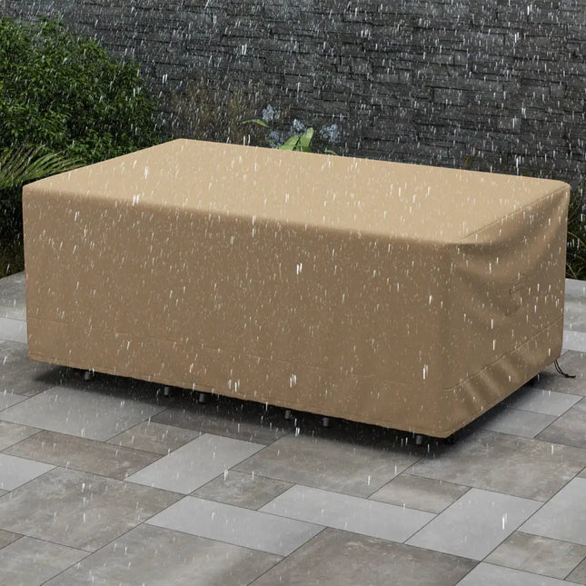 Patio Furniture Cover with Padded Handle and Click-Close Straps-90 x 50 x 32 inches - Beige - Outdoor Furniture