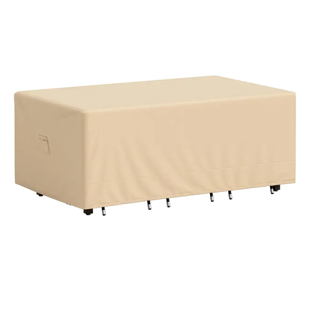 Patio Furniture Cover with Padded Handle and Click-Close Straps-90 x 50 x 32 inches - Beige - Outdoor Furniture