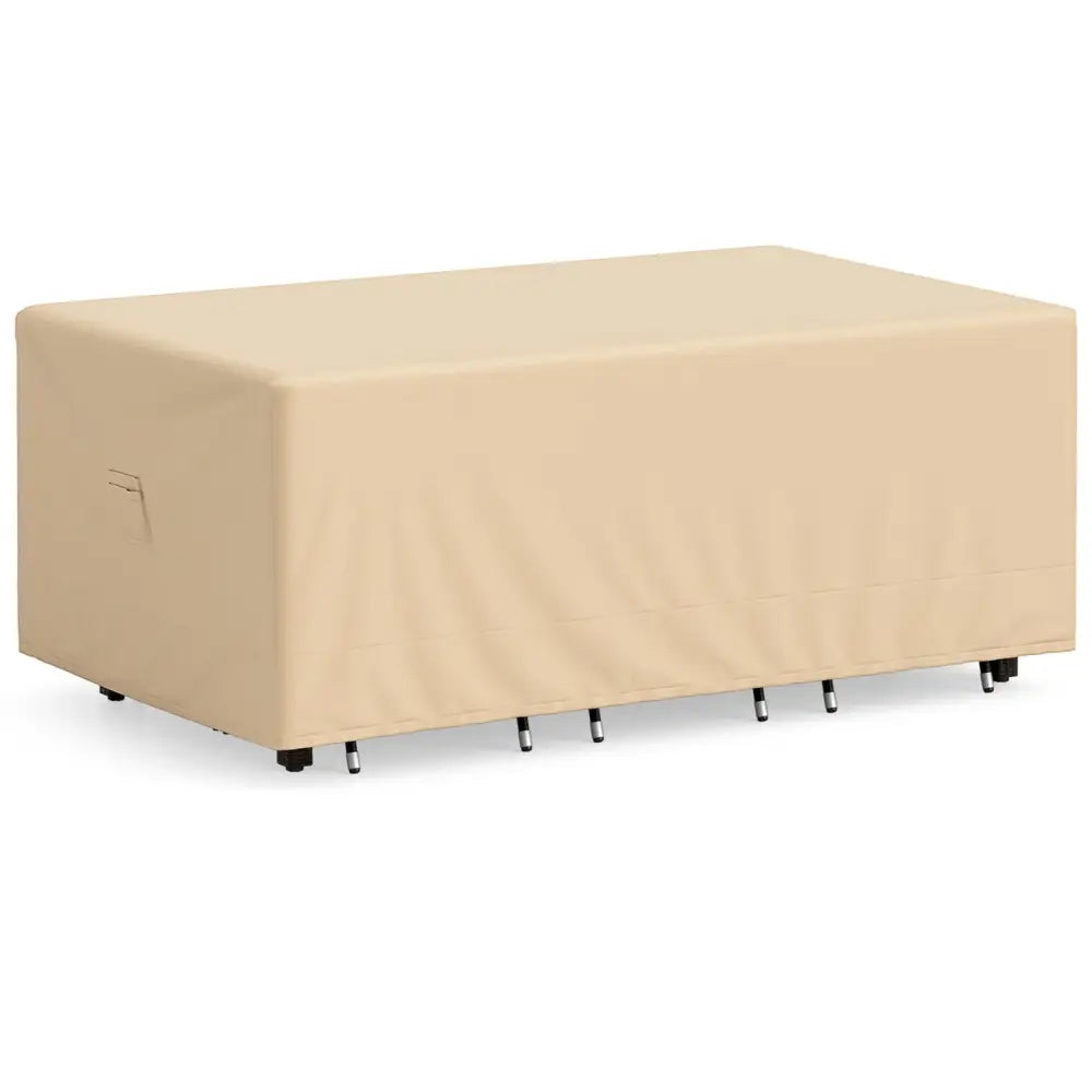 Patio Furniture Cover with Padded Handle and Click-Close Straps-90 x 50 x 32 inches - Beige - Outdoor Furniture