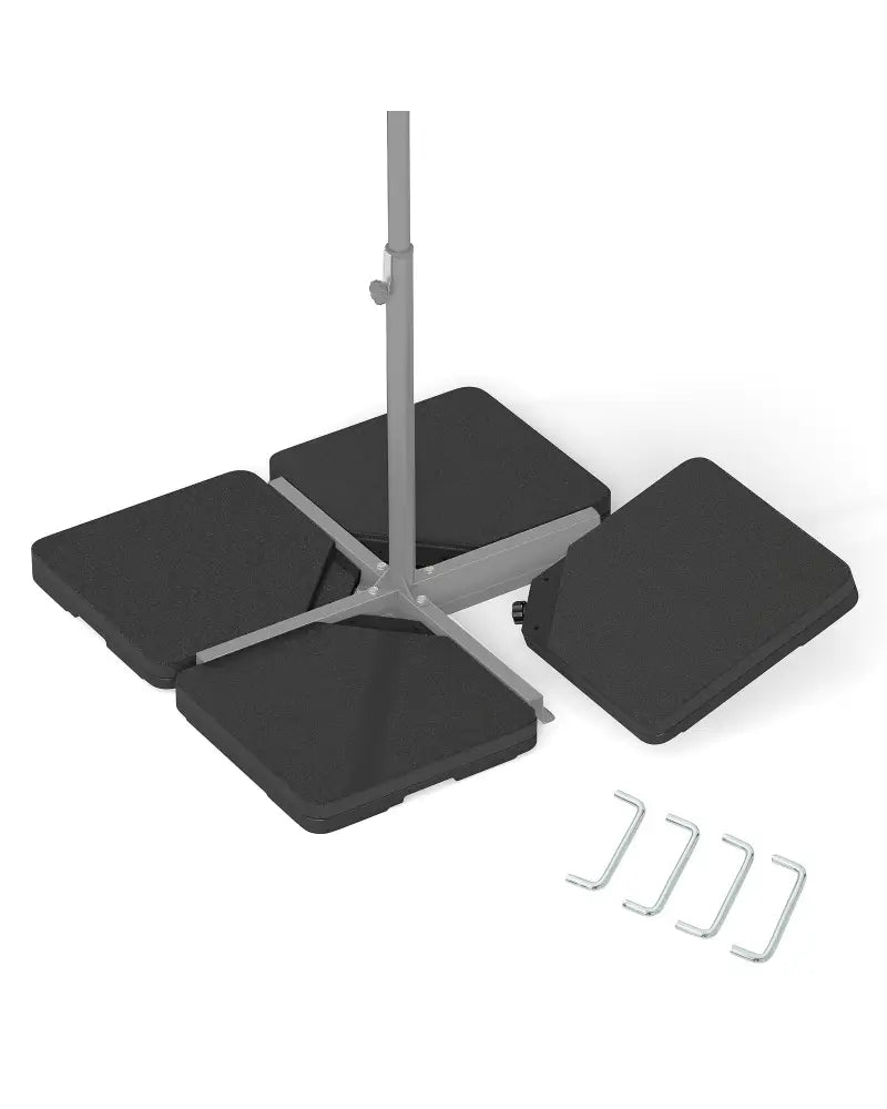 Patio Offset Umbrella Base with Easy-Fill Spouts - Black - Outdoor Umbrella Bases
