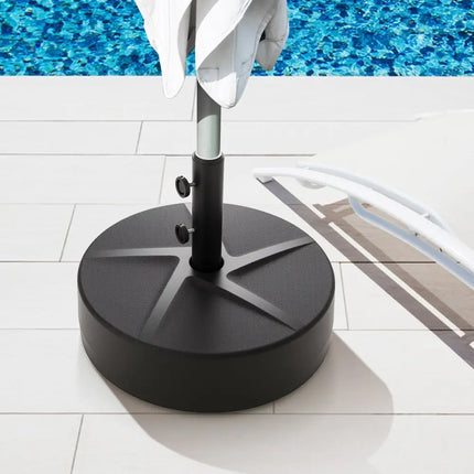 Patio Umbrella Base 88LBS Capacity Water and Sand Fillable Market Table Umbrella Stand-Black - Black - Outdoor Umbrella