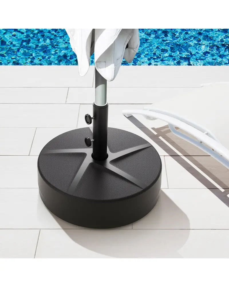 Patio Umbrella Base 88LBS Capacity Water and Sand Fillable Market Table Umbrella Stand-Black - Black - Outdoor Umbrella
