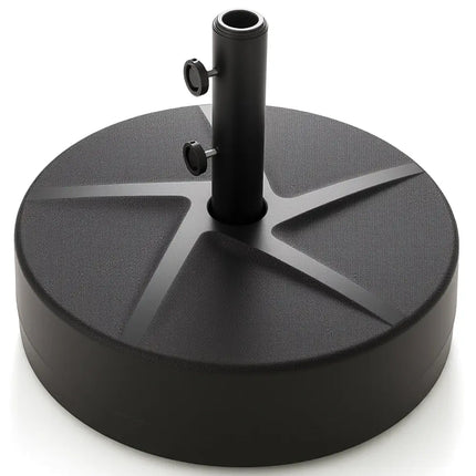 Patio Umbrella Base 88LBS Capacity Water and Sand Fillable Market Table Umbrella Stand-Black - Black - Outdoor Umbrella