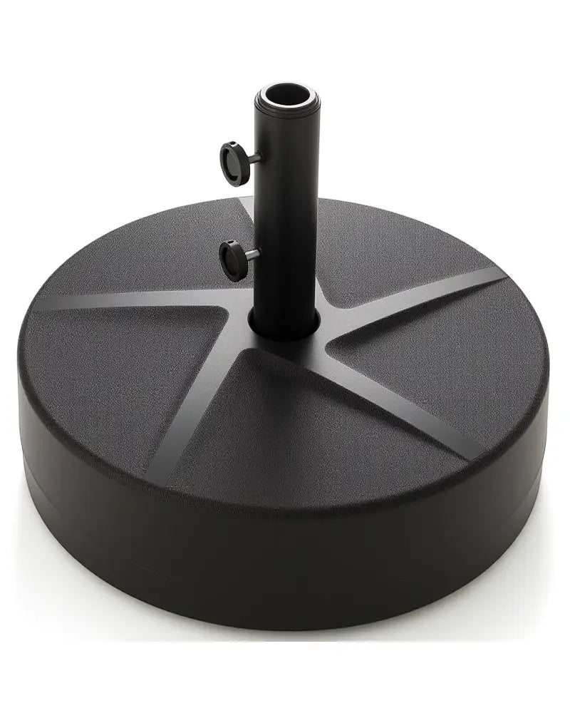 Patio Umbrella Base 88LBS Capacity Water and Sand Fillable Market Table Umbrella Stand-Black - Black - Outdoor Umbrella