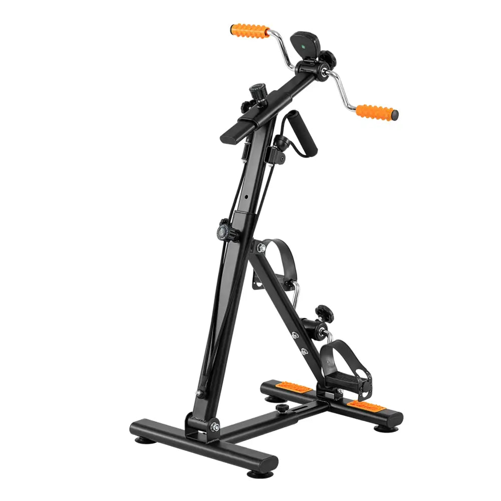 Pedal Exerciser with Adjustable Resistance for Arm and Leg Workout-Orange - Orange - Exercise Bikes