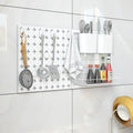 Pegboard Combination Kit Combination Wall Organizer with Magnets and Hooks - White - Dish Racks