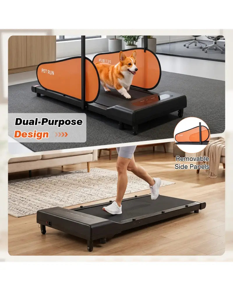 Pet Treadmill for Small & Medium Dogs with LED Display and Adjustable Speed-Black - Black - Dog Supplies
