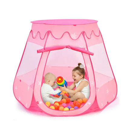 Pink Portable Kid Play House Play Tent with 100 Balls - Pink - Play Tents & Playhouse