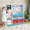 Play Doctor’s Office Wood Medical Center Toy Set with Examine Region-Blue - Blue - Play Kitchen Sets