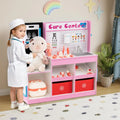 Play Doctor’s Office Wood Medical Center Toy Set with Examine Region-Pink - Pink - Play Kitchen Sets