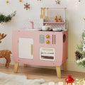 Play Kitchen for Kids Wooden Kitchen Playset with Stoves Sink Faucet and Oven - Play Kitchen Sets