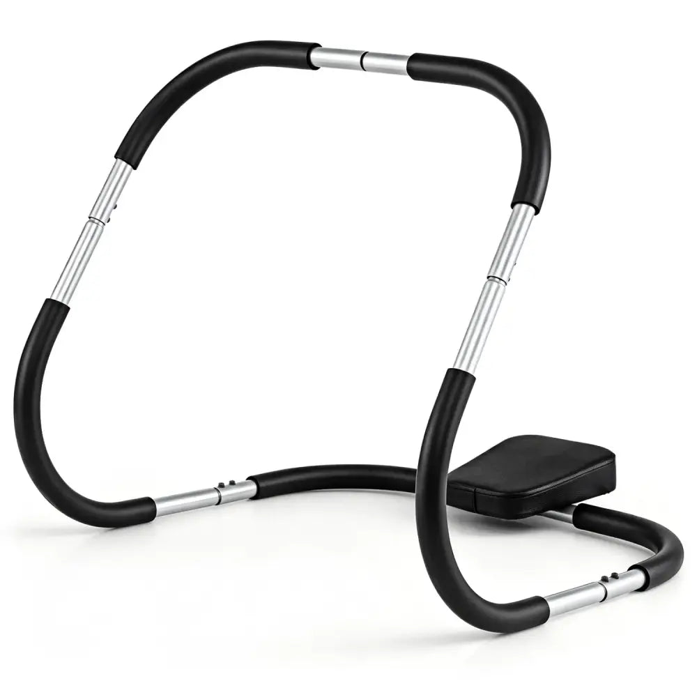 Portable AB Trainer with Headrest and Foam Handle for Office Home Gym-Silver - Silver - Benches Racks & Bars