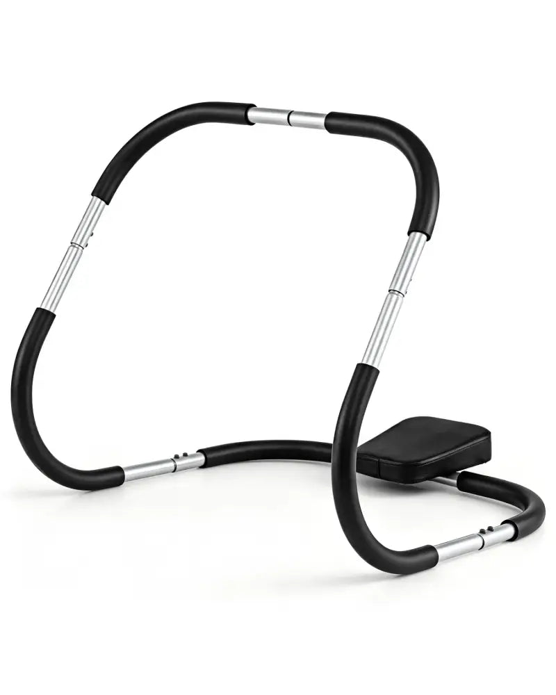 Portable AB Trainer with Headrest and Foam Handle for Office Home Gym-Silver - Silver - Benches Racks & Bars