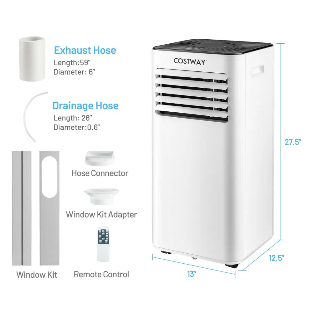 Portable Air Conditioner 10000 BTU Evaporative Air Cooler Dehumidifier-White - White - Portable Air Conditioners