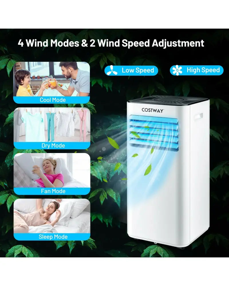 Portable Air Conditioner 10000 BTU Evaporative Air Cooler Dehumidifier-White - White - Portable Air Conditioners